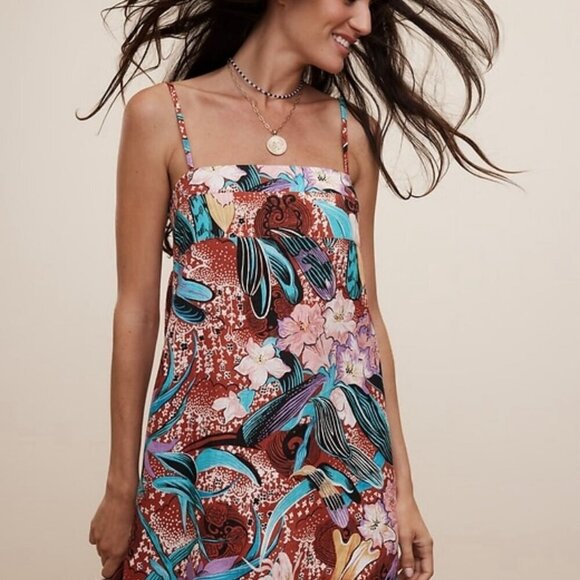 🌸 White Lotus Multi-Floral Linen Mini Dress - NWT! 🌸 - Picture 3 of 5